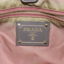 PRADA Tote Bag Nylon Khaki Gold Auth BD900-18