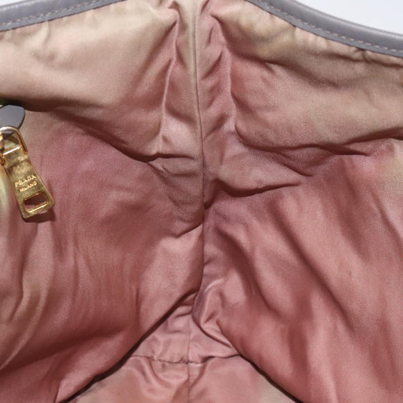 PRADA Tote Bag Nylon Khaki Gold Auth BD900