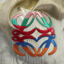 LOEWE Anagram Backpack PVC Leather Silver Auth BD905-18