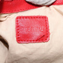 LOEWE Anagram Backpack PVC Leather Silver Auth BD905-20