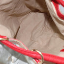 LOEWE Anagram Backpack PVC Leather Silver Auth BD905-12