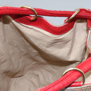 LOEWE Anagram Backpack PVC Leather Silver Auth BD905-21