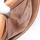 CELINE Macadam Canvas Shoulder Bag PVC Leather Brown Gold Auth BD908-22