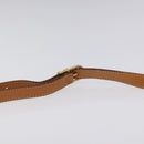 CELINE Macadam Canvas Shoulder Bag PVC Leather Brown Gold Auth BD908-8