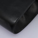 CELINE Circle Shoulder Bag Leather Black Gold Auth BD909-15