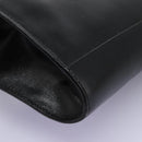 CELINE Circle Shoulder Bag Leather Black Gold Auth BD909-16