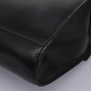 CELINE Circle Shoulder Bag Leather Black Gold Auth BD909-17