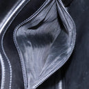 CELINE Circle Shoulder Bag Leather Black Gold Auth BD909-23