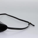 CELINE Circle Shoulder Bag Leather Black Gold Auth BD909-14