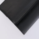 Salvatore Ferragamo Gancini Hand Bag Leather 2way Black Gold Auth BD910-17