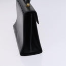 Salvatore Ferragamo Gancini Hand Bag Leather 2way Black Gold Auth BD910-4