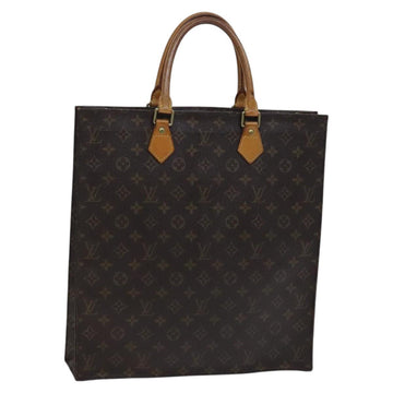 LOUIS VUITTON Monogram Sac Plat Hand Bag M51140 LV Auth BD912