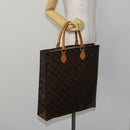 LOUIS VUITTON Monogram Sac Plat Hand Bag M51140 LV Auth BD912-22
