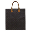 LOUIS VUITTON Monogram Sac Plat Hand Bag M51140 LV Auth BD912-2
