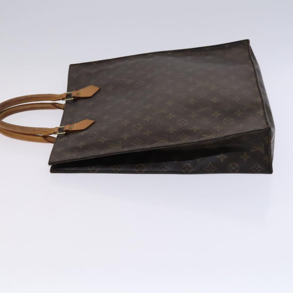 LOUIS VUITTON Monogram Sac Plat Hand Bag M51140 LV Auth BD912