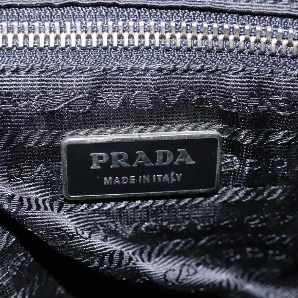 PRADA Shoulder Bag Nylon Black Gold Auth BD928V
