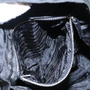 PRADA Shoulder Bag Nylon Black Gold Auth BD928V-26