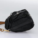 PRADA Shoulder Bag Nylon Black Gold Auth BD928V-3
