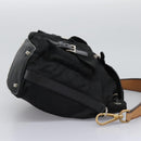 PRADA Shoulder Bag Nylon Black Gold Auth BD928V-4