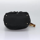 PRADA Shoulder Bag Nylon Black Gold Auth BD928V-5