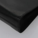 Salvatore Ferragamo Gancini Chain Shoulder Bag Leather Black Gold Auth BD929-11