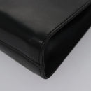 Salvatore Ferragamo Gancini Chain Shoulder Bag Leather Black Gold Auth BD929-13