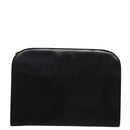 Salvatore Ferragamo Gancini Chain Shoulder Bag Leather Black Gold Auth BD929-2