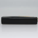 Salvatore Ferragamo Gancini Chain Shoulder Bag Leather Black Gold Auth BD929-5