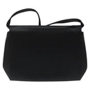 Salvatore Ferragamo Shoulder Bag Satin Black Auth BD949-2