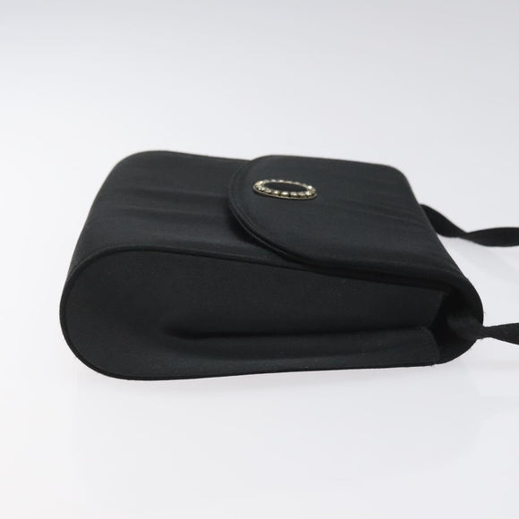Salvatore Ferragamo Shoulder Bag Satin Black Auth BD949