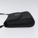 Salvatore Ferragamo Shoulder Bag Satin Black Auth BD949-5