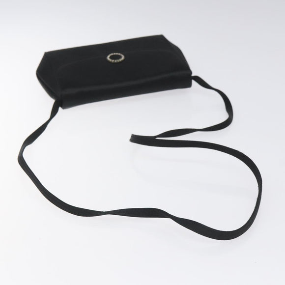 Salvatore Ferragamo Shoulder Bag Satin Black Auth BD949