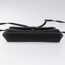 Salvatore Ferragamo Shoulder Bag Satin Black Auth BD949-5