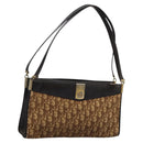 Christian Dior Trotter Canvas Shoulder Bag Brown Auth BD951-1