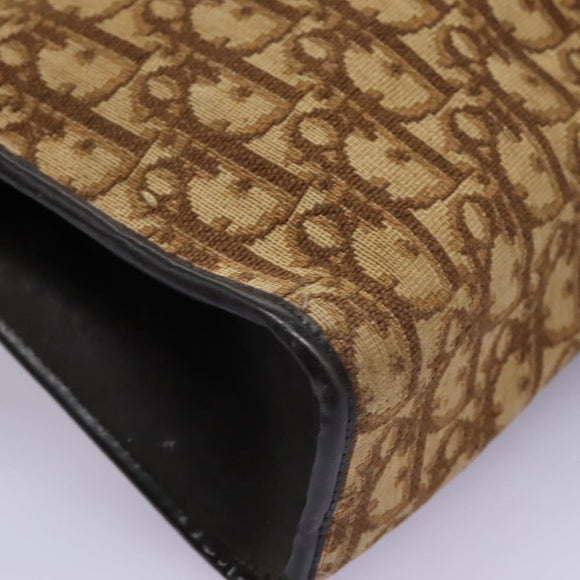 Christian Dior Trotter Canvas Shoulder Bag Brown Auth BD951