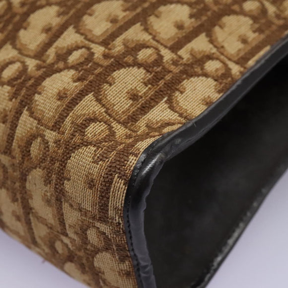 Christian Dior Trotter Canvas Shoulder Bag Brown Auth BD951