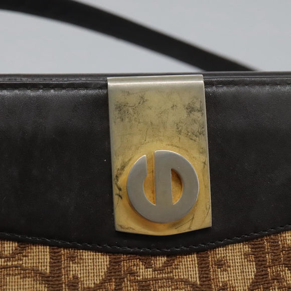 Christian Dior Trotter Canvas Shoulder Bag Brown Auth BD951