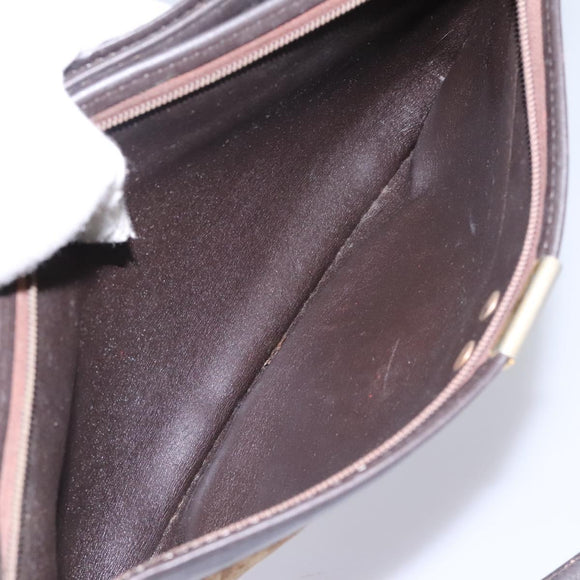 Christian Dior Trotter Canvas Shoulder Bag Brown Auth BD951