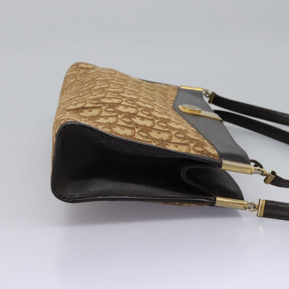 Christian Dior Trotter Canvas Shoulder Bag Brown Auth BD951