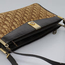Christian Dior Trotter Canvas Shoulder Bag Brown Auth BD951-6