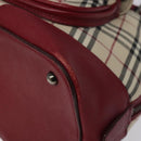 BURBERRY Nova Check Hand Bag Canvas Leather Beige Auth BD953-10