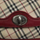 BURBERRY Nova Check Hand Bag Canvas Leather Beige Auth BD953-10
