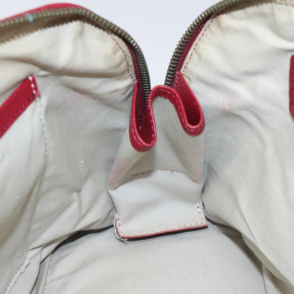 BURBERRY Nova Check Hand Bag Canvas Leather Beige Auth BD953