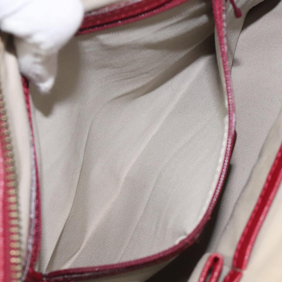 BURBERRY Nova Check Hand Bag Canvas Leather Beige Auth BD953