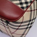 BURBERRY Nova Check Blue Label Shoulder Bag Canvas Beige Auth BD954-16