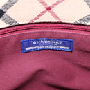 BURBERRY Nova Check Blue Label Shoulder Bag Canvas Beige Auth BD954-11