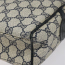 GUCCI GG Supreme Sherry Line Hand Bag PVC Leather Navy Red 010 378 Auth BD957-12