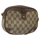 GUCCI GG Supreme Web Sherry Line Shoulder Bag PVC Beige 156 02 066 Auth BD958-1
