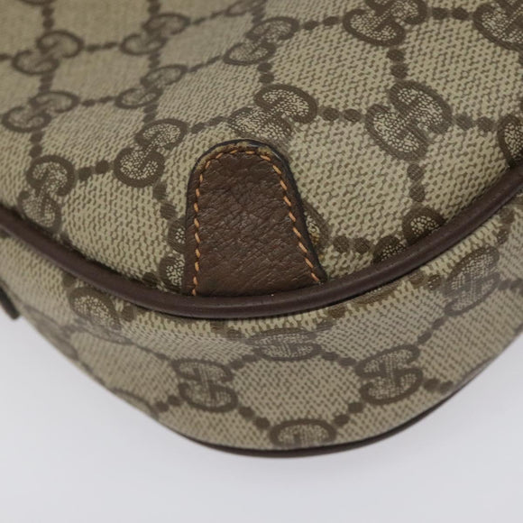 GUCCI GG Supreme Web Sherry Line Shoulder Bag PVC Beige 156 02 066 Auth BD958