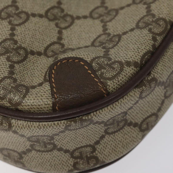 GUCCI GG Supreme Web Sherry Line Shoulder Bag PVC Beige 156 02 066 Auth BD958